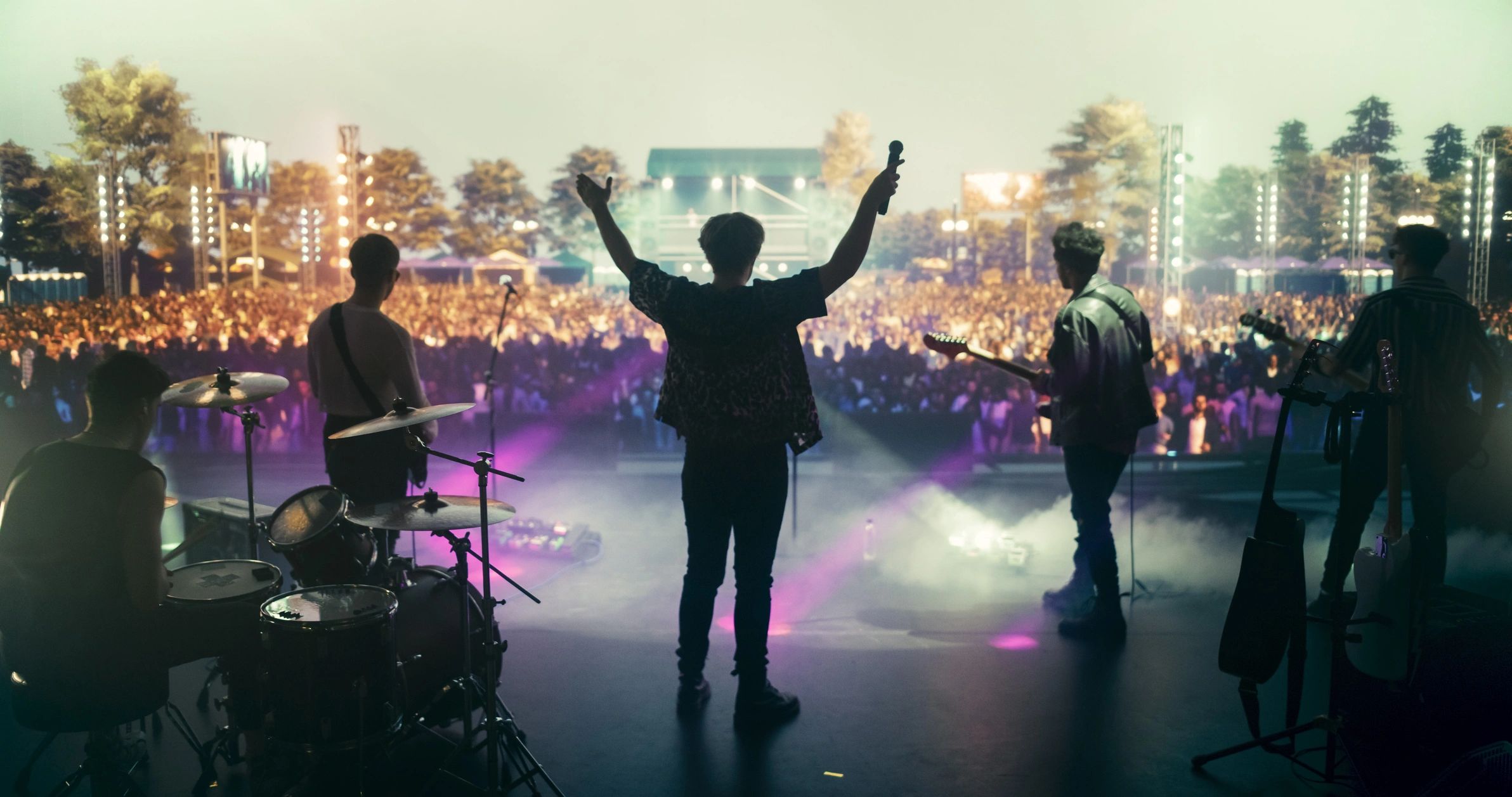 band performing on stage