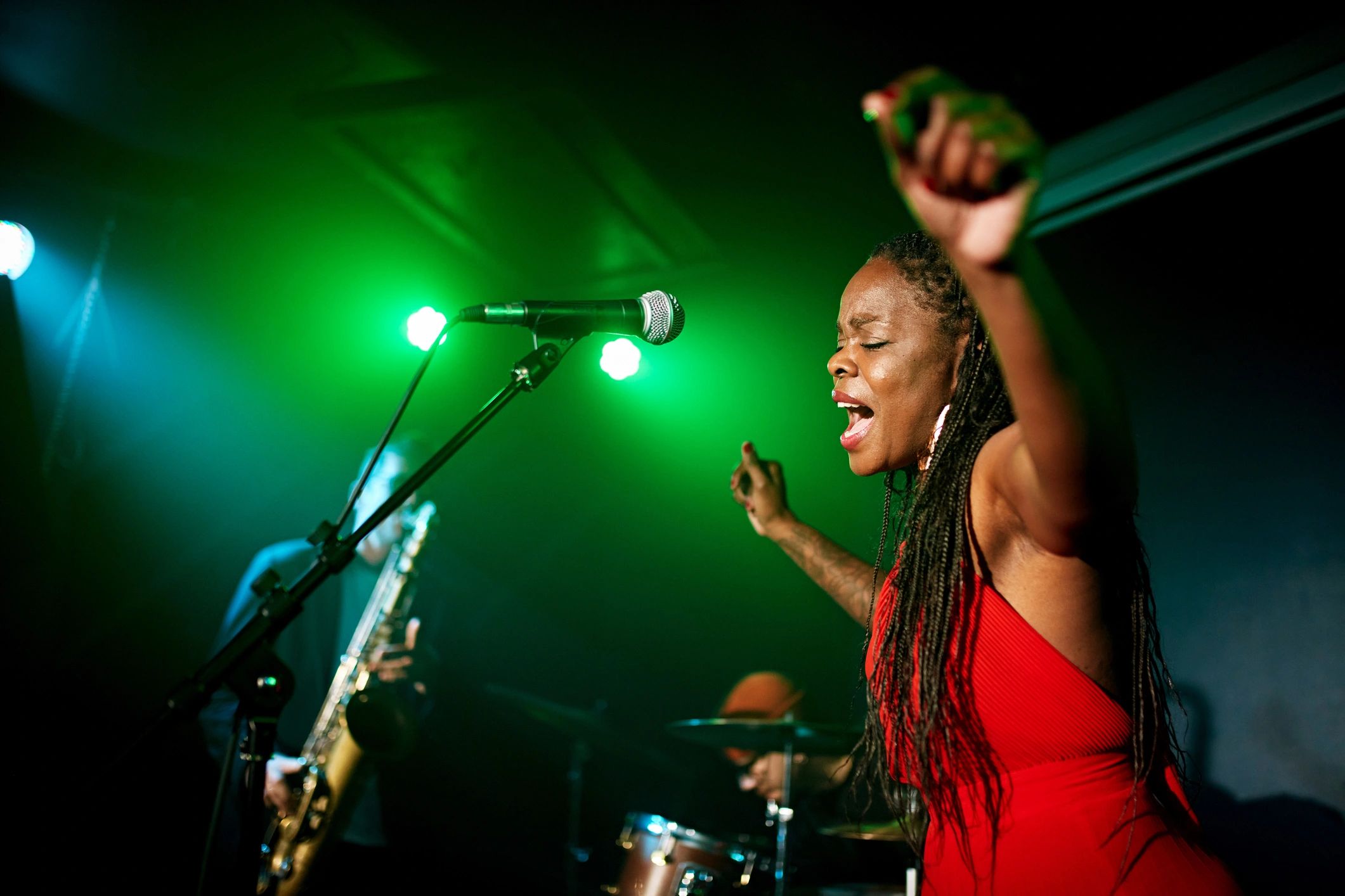 band performing on stage